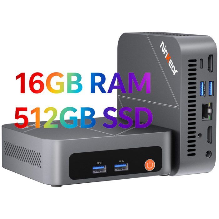 Mini PC Ninkear M7 Ryzen 5 DDR4 + SSD NVMe carte graphique Radeon Vega 7 écrans 4K8K Wi Fi 6BT5.2 - vue 4