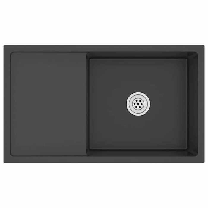 “Winter SaleTOP Évier/lavabo pour cuisine/salle de bain Noir - Évier de cuisine fait main Noir Acier inoxydable PRO30242