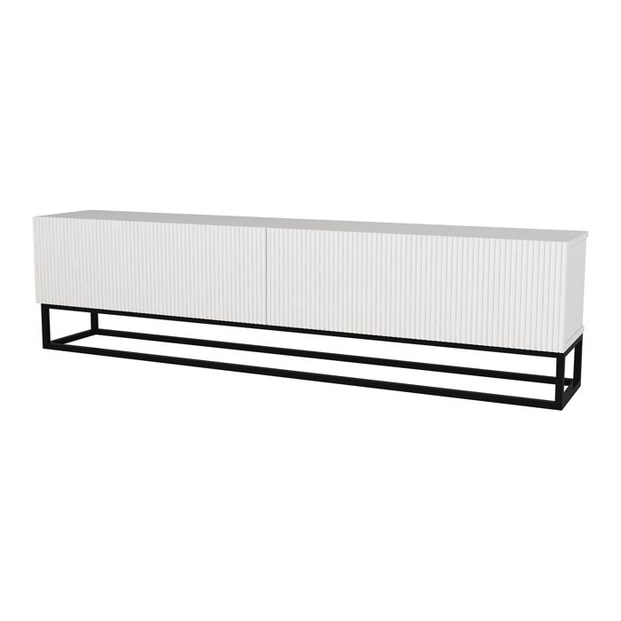Meuble TV Verpsboga avec piètement long 180 x 32 x 47 cm blanc Meuble TV Verpsboga avec piètement long 180 x 32 x 47 cm blanc