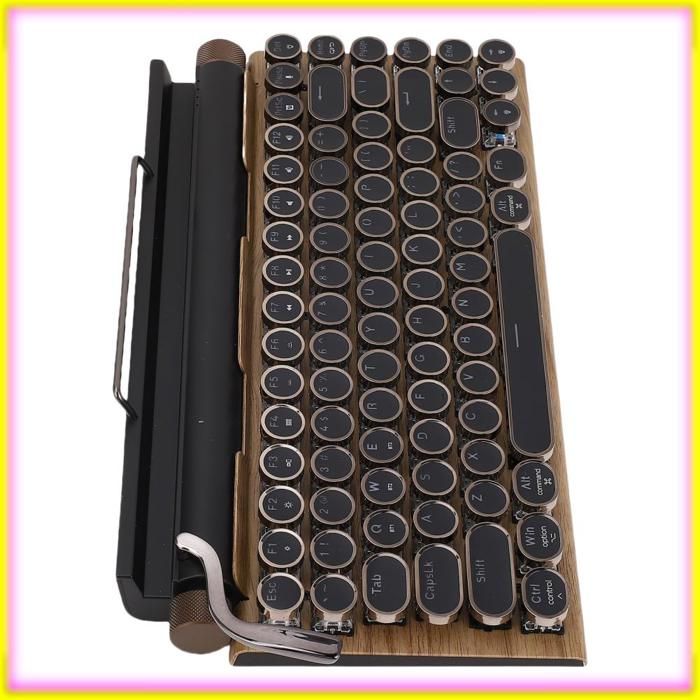 keenso Clavier mécanique Clavier de Machine à écrire Rétro 83 Touches Wireless Wear Prise en Charge du informatique dordinateur