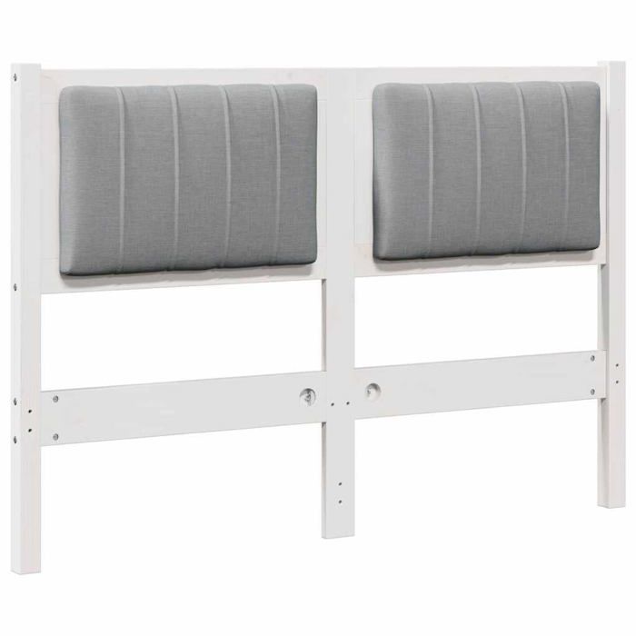 Tête de lit capitonnée - vidaXL - 120 cm - Blanc - Pin massif - Design moderne - Facile à nettoyer - Usage intérieur