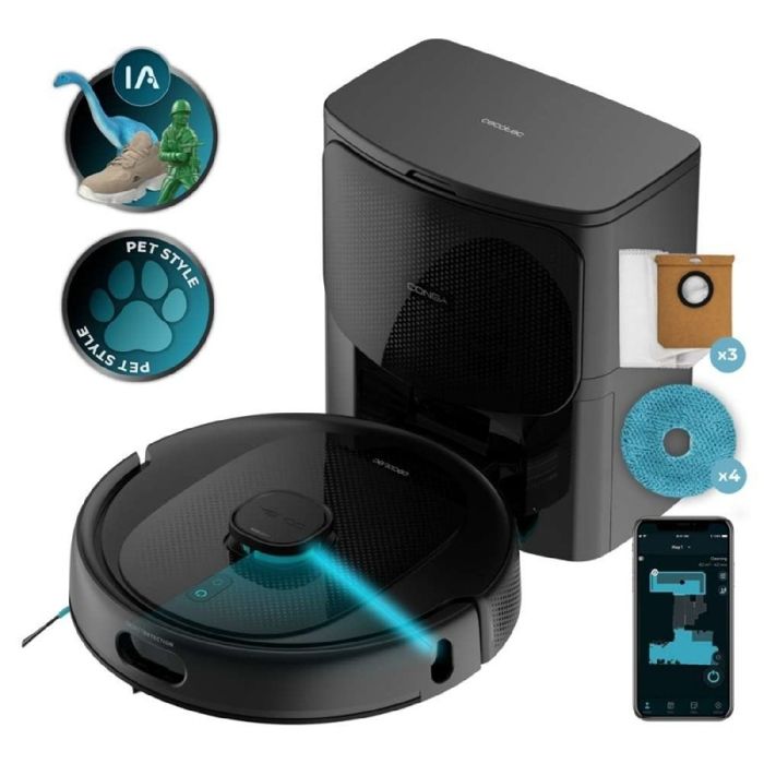 CECOTEC  Robot Aspirateur Avec Station De Vidage Automatique Conga 9990 Ai Spin Revolution Ultra Power Home