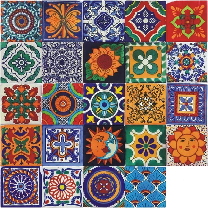 Stickers carrelage style marocain - MICH - 24 pièces - 10x10 cm - Imperméable - Résistant à lhuile - PVC