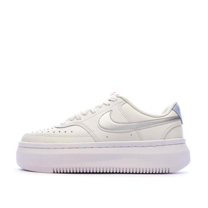 Nike Baskets Blanches/Argent Femme Nike Court Vision Alta
