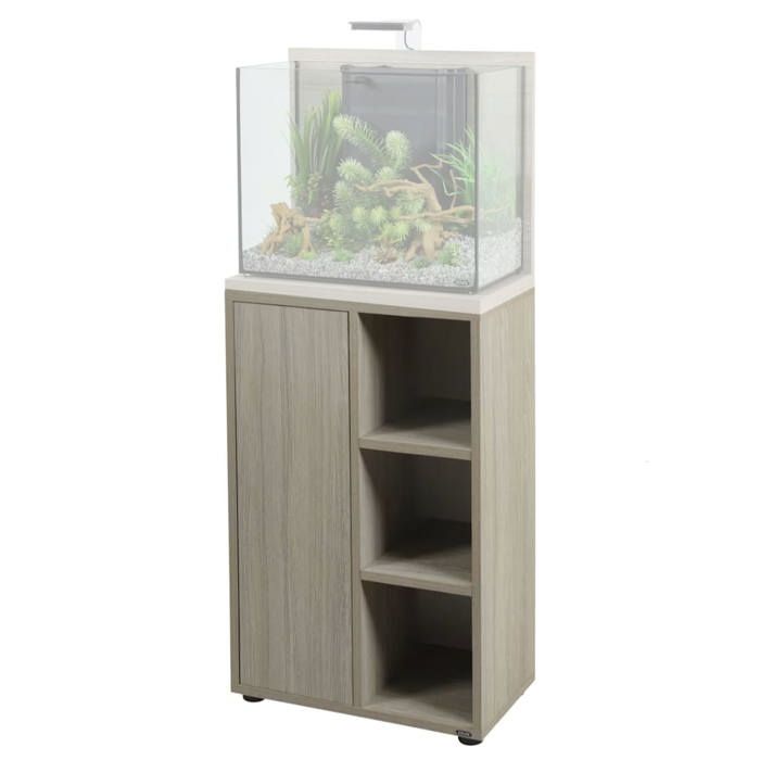 Comparer les prix de Meuble pour aquarium poisson équipé Idro 50 zebrano gris - Zolux Gris