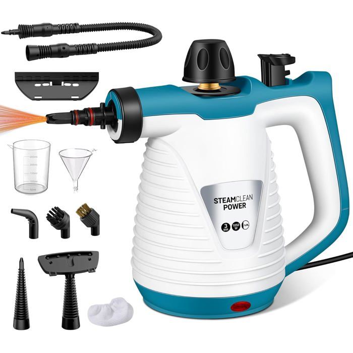 Nettoyeur Vapeur Portable Nettoyeur Vapeur À Main Multifonction Avec 10 Accessoires Pour La Maison Salle De Bain Nettoyeurs Vap - Msd Sante Animale