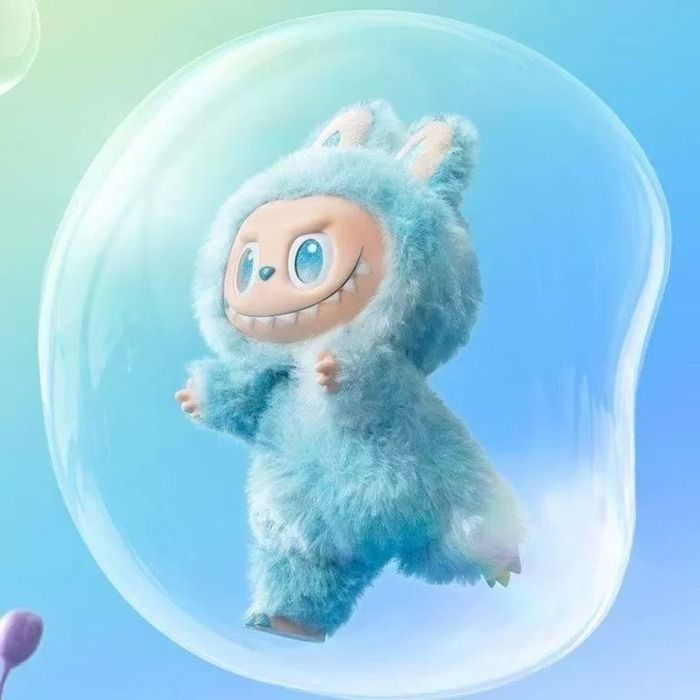 Peluche labubu 3ème génération Monster Series jouet en peluche pour cadeaux -Espoir Bleu