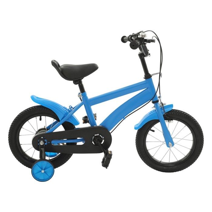 Vélo Enfant 3-7 Ans – Cadre Acier, Roues Stabilisatrices, Selle/guidon Réglables, Charge 60 Kg, Gourde Incluse