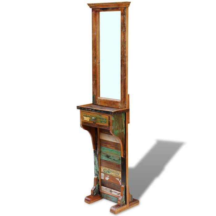 Maison Exclusive - Miroir de couloir bois de récupération massif 47x23x180 cm