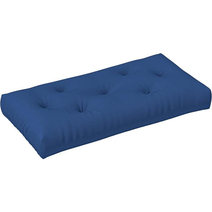 Coussin Palette Imperméable Comprend des sangles 120x60 cm - VERCART - Bleu foncé - Coussin pour banc de jardin terrasse balcon Coussin Palette Imperméable Comprend des sangles 120x60 cm - VERCART - Bleu foncé - Coussin pour banc de jardin terrasse balcon