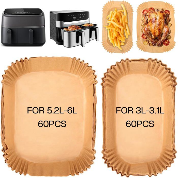 Papier Cuisson Air Fryer - 120 Pièces - Papier Sulfurisé - Antiadhésif Résistant Chaleur - Philips T CASSETTE RECHARGE POUR SEBUMET