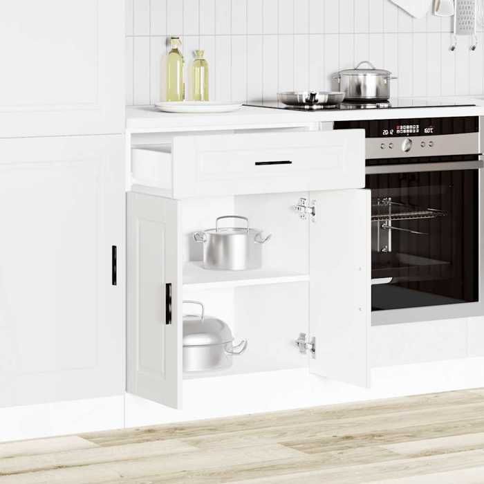 En PromotionArmoire de cuisine - COCO - Placard bas de cuisine - Porto blanc - bois dingénierie 5675ape38l