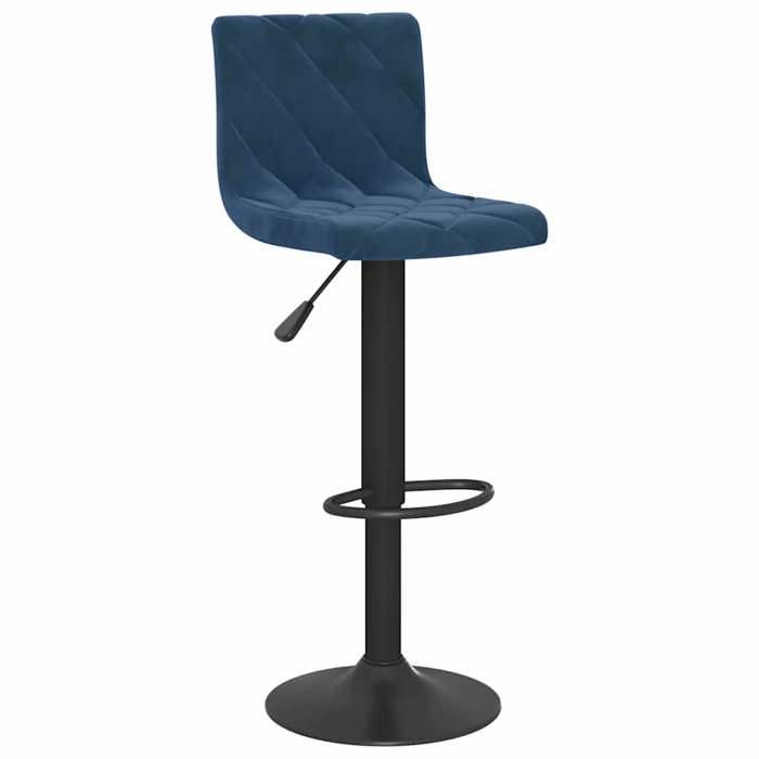 vidaXL Tabourets de bar - Chaise de bar - lot de 2 - bleu velours - élégance et confort（9292)