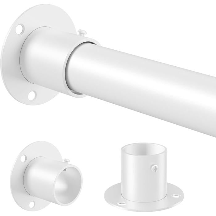 tringle à vêtements garde robe barre à clipser avec fixation par trous et vis pour montage sur armoire 70 105 cm BARRE DE PENDERIE