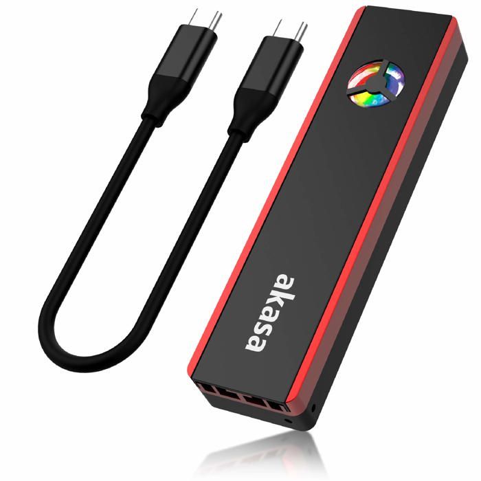 Disque dur externe AKASA VEGAS SSD M.2 SATA-NVME vers USB 3.2 Gen2