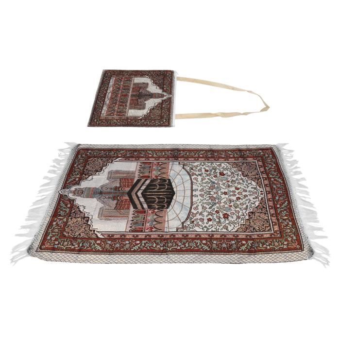Set Prière Musulman RAMSE 7 En 1 - Tapis + Livre Sourates + Tasbih + Écharpe - Cadeau Islamique Hajj Umra
