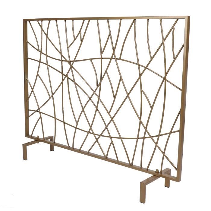 Pare-étincelles De Cheminée 3 Panneaux En étain - Dimensions 96x60 Cm | Design Pliable, Facile à Ranger | Pour Feux De Bois Et Charbon