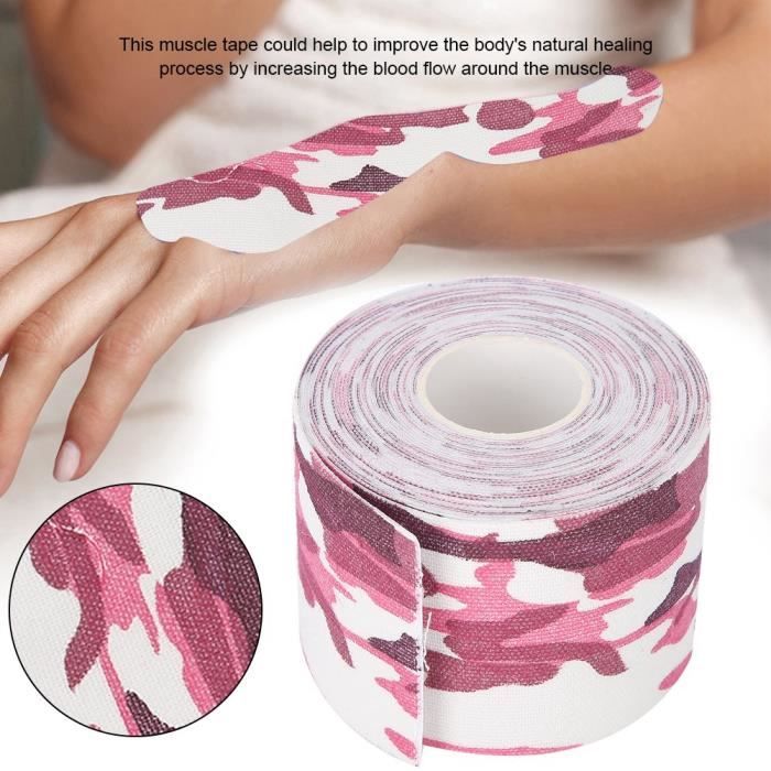 Lot De 3 Rouleaux De Bande De Kinésiologie élastique Imperméable Et Respirante Sans Latex Pour Muscles, Attelles Tibiales, Genoux, épaules, Coudes, Chevilles, Dos, Poignet, 5,1 Cm X 6 M, 24 Bandes Par