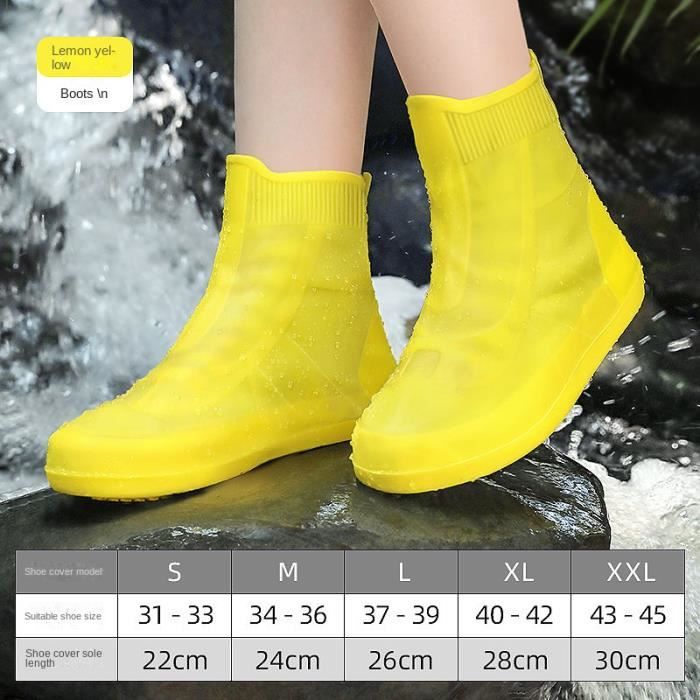 Couvre-chaussures Silicone imperméable bottes de pluie couverture