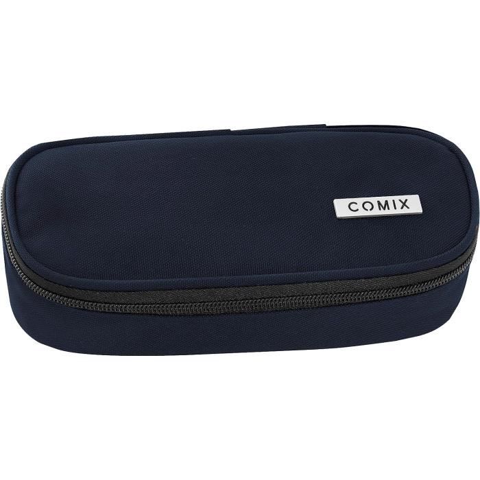 Trousse Ovale Miquelrius Dinosaure - Fabriquée En Bouteilles Recyclées, Pour école, Rentrée (bleu)