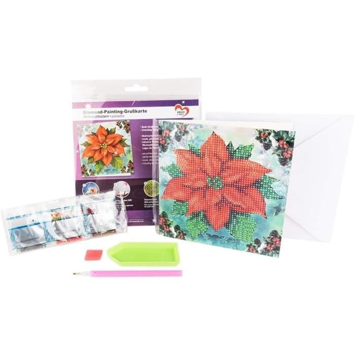 Deen Mt Herz Carte De Vœux, 16 X 16 Cm, 370 G/m², Avec Enveloppe Et