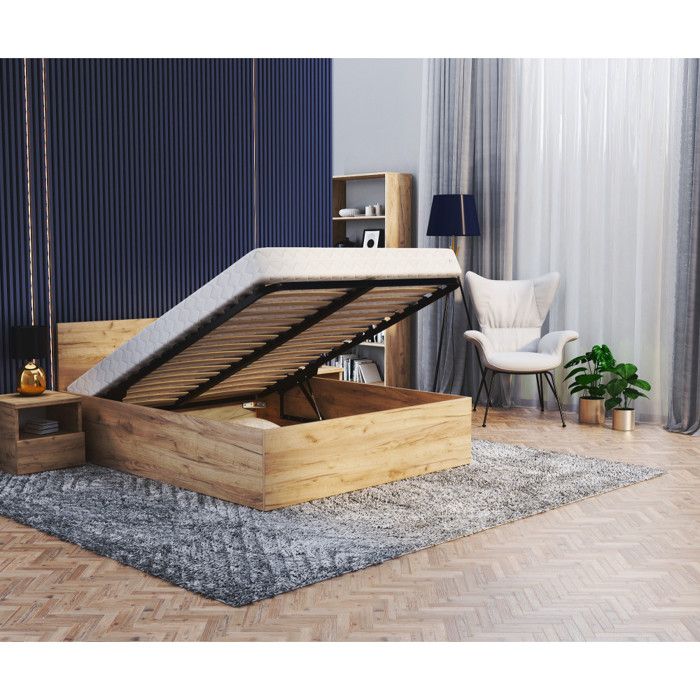 Set de 2 Charnières pour Lit Coffre avec Ressorts de 1400N