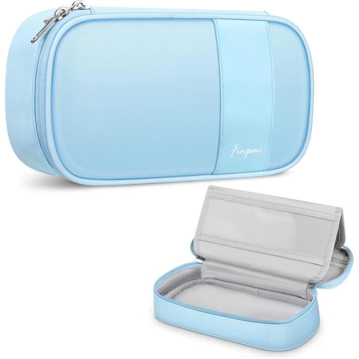 Trousse Scolaire TOYESS 3 Compartiments - Grande Capacité - Oxford Imperméable - Bleu Camouflage