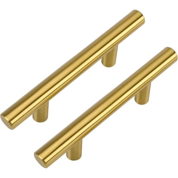 Poignées De Porte D'armoire, 150 Mm En Acier Inoxydable T Bar Porte Armoire Poignée De Traction Boutons De Placard De Cuisine