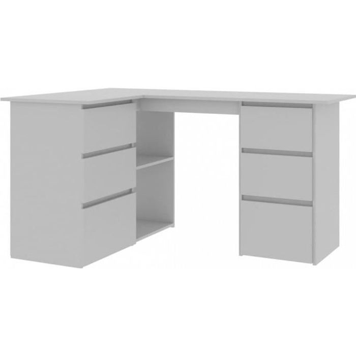 Bureaux Vidaxl Bureau D Angle Gris 145x100x76 Cm Agglomere Achat Vente Bureau Bureaux Vidaxl Bureau D Angle Soldes Sur Cdiscount Des Le 20 Janvier Cdiscount