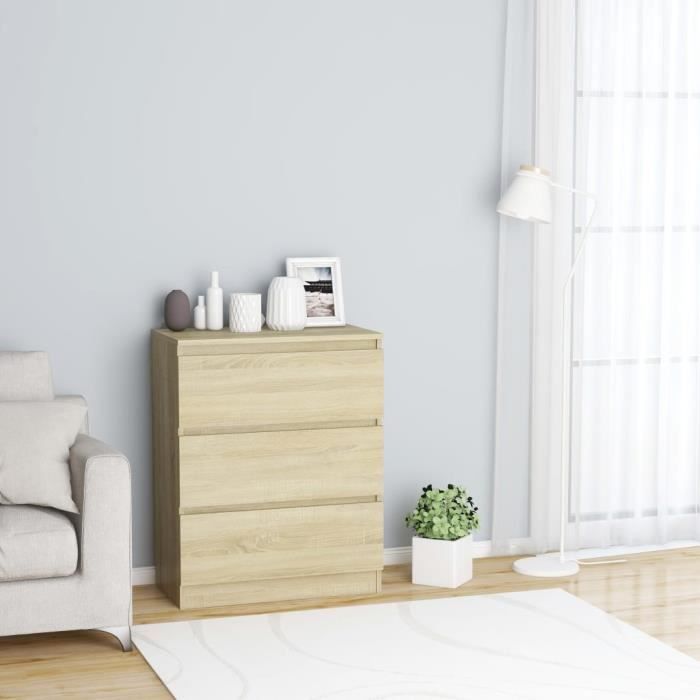 Buffet De Cuisine Moderne - Buffet Scandinave vaisselier Commode - Buffet Bahut contemporain Chêne sonoma 60x3