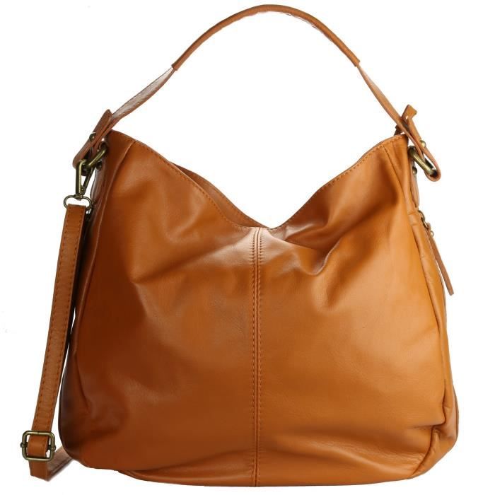 Olivia - Sac ?� main CUIR 'Souple' femmes - Port?� MAIN et EPAULE - R?�f : SYDNEY 36x32 CM 
