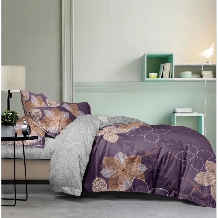 Fanny & Céline Couette Chaude 600 GSM 220x240cm – Ultra Gonflante, Douceur Peau De Pêche Bleu Imprimé