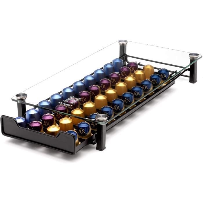 Porte-Dosettes Nespresso Vertuo 3 Niveaux Bagoo - Rangement Capsules 80 Dosettes