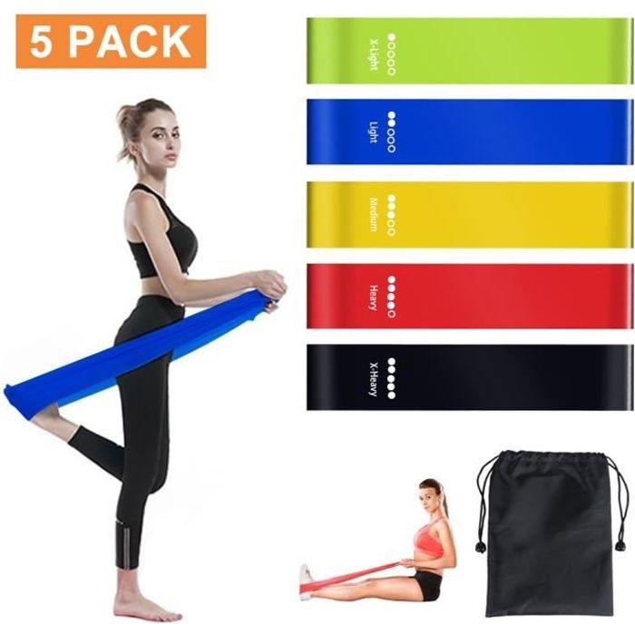 Bande Elastique Musculation,Sangle d'exercice Fitness 9 Niveaux de Forces  Bande de Boucle d'exercice,Bandes élastiques d'exercice d'entraînement  Sport Durable pour Latine Yoga Pilates : : Sports et Loisirs