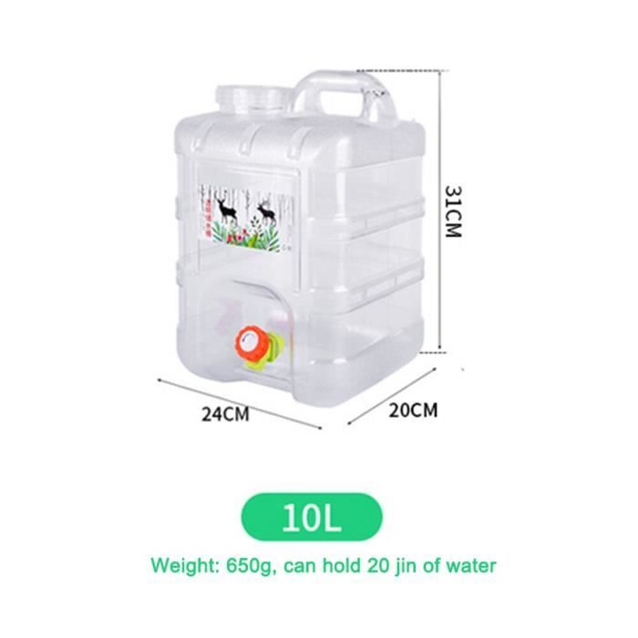 Réservoir D'eau Portable 30L - Robinet Intégré - Pour Camping, Voyage & Urgences