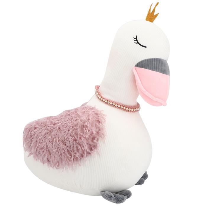 Hurrise Poupee Cygne Swan Poupee Jouet Rose Bebe Animal En Peluche Jouet Mignon Swan Enfants Chambre Decor Avec Couronne Rose Cdiscount