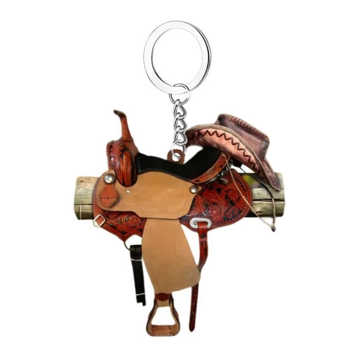 Coussin De Selle Western HILASON - Feutre De Laine Avec Contour Cuir
