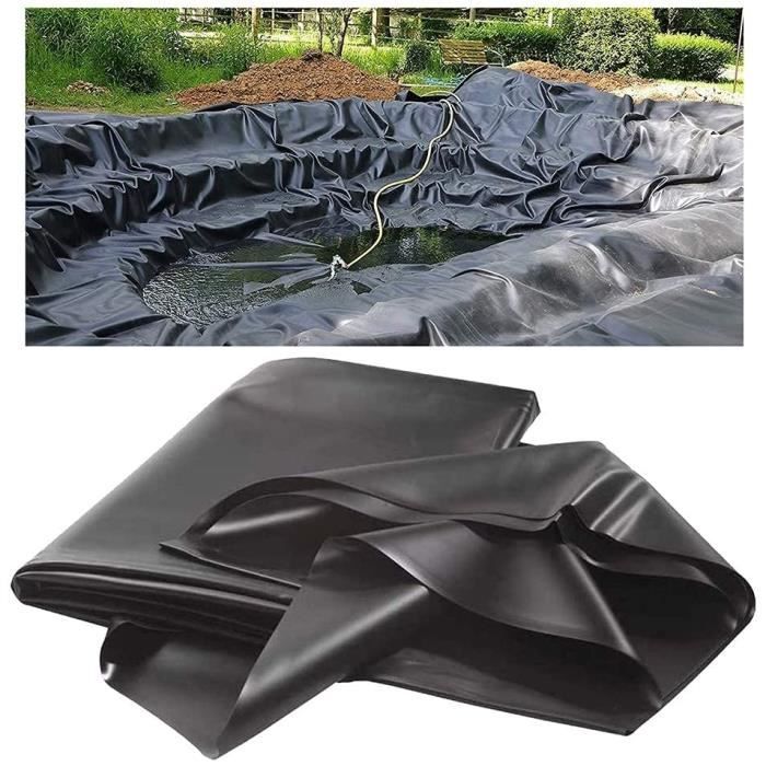 Bâche étang Robuste HDPE 8 X 12 M - Imperméable, Résistante Aux UV Et Déchirures - Pour Bassin, Jardin, Cascade, étang à Poissons - 8