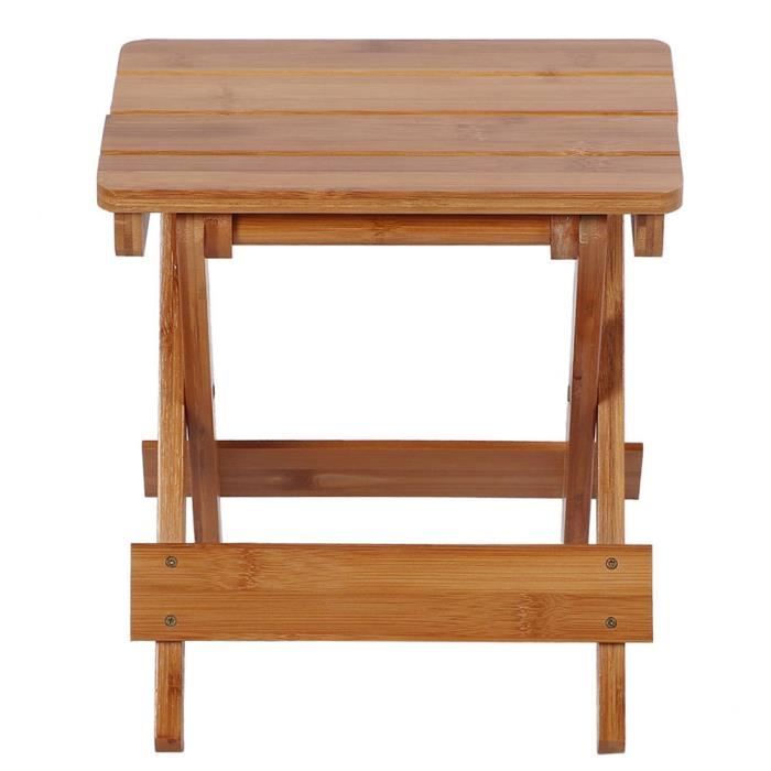 tabouret portable, chaise pliante, portable compact en bambou écologique à utiliser dans votre salon, chambre à coucher