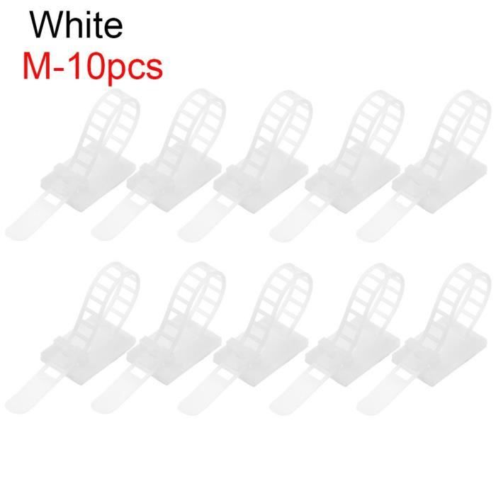 50 Clips Adhésifs Pour Câbles - Organisation Bureau, TV, PC Sans Nœuds