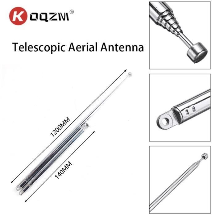 Antenne Télescopique 5,6 M En Acier Inoxydable - 14 Sections, Connexion M10 - Pour Radioamateur, Remplacement