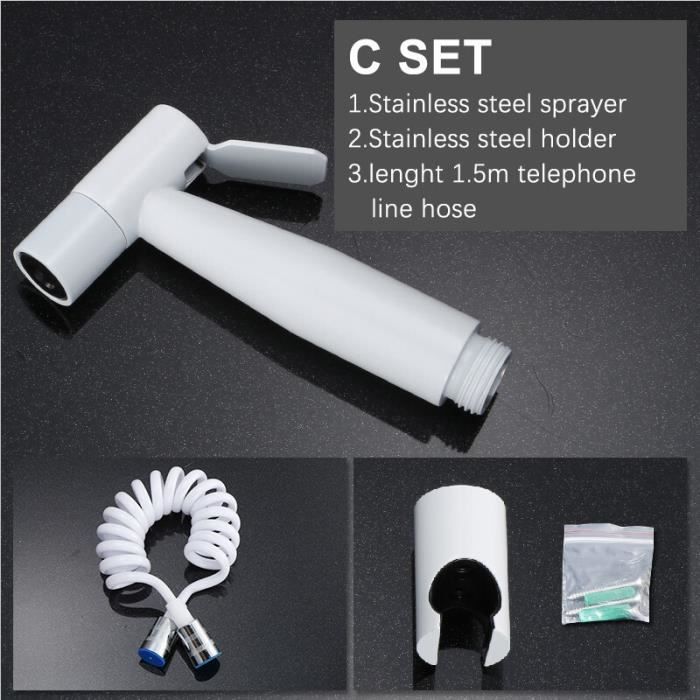 Kit Pulvérisateur De Bidet à Main - Chromé, Norme UK - Garantie 1 An - Installation Facile Aux Toilettes