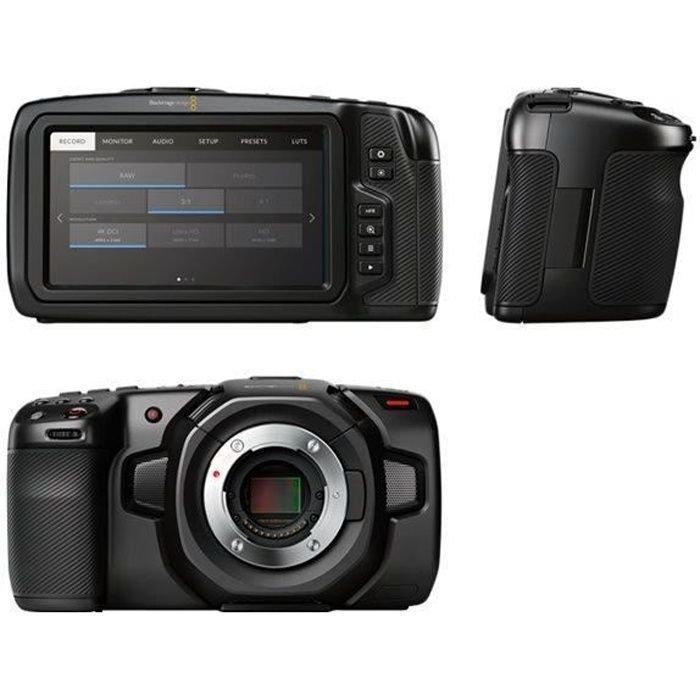 Caméscope Blackmagic Pocket Cinema Camera 4K - 60 pi/s - ProRes 422 - Bluetooth