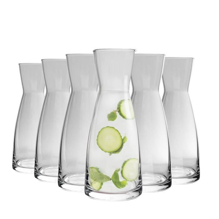 Carafe Verre 1.2L Avec Couvercle - Eau Vin Jus Réfrigérateur