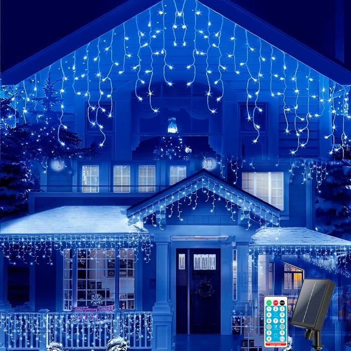 Guirlande Solaire Exterieur Kolpop 10M - 12 Ampoules, 8 Modes Dimmable - IP65 Étanche - Pour Jardin, Fête