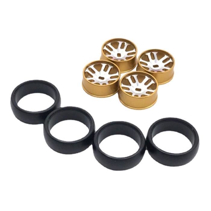 4 Pneumatici In Gomma Per Auto RC 1/28 | Mini Ruote Di Ricambio, Diametro 22mm, Larghezza 11mm, Per Modelli 6803 - 2