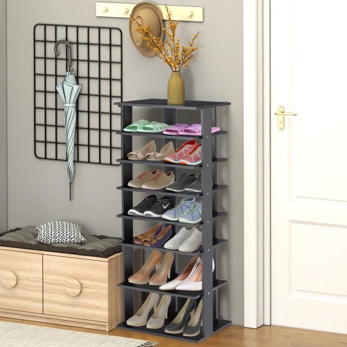 COSTWAY Étagères/Meuble à Chaussures à 7 Niveaux 45 x 25 x 110 cm Porte-chaussures pour Entrée Couloir Salon Chambre COSTWAY Étagères/Meuble à Chaussures à 7 Niveaux 45 x 25 x 110 cm Porte-chaussures pour Entrée Couloir Salon Chambre