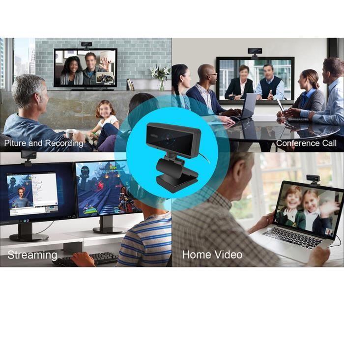 EBTOOLS Caméra pour Android TV Caméra dordinateur 1080P MIC HD intégré pour la visioconférence Fournitures informatiques