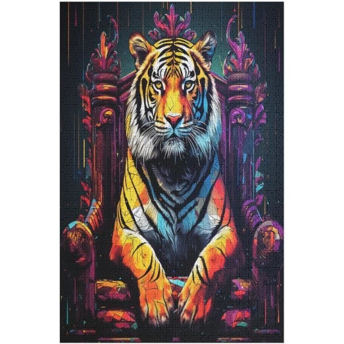 Puzzle Bois Pour Adultes et Enfants, Puzzles Animaux – LION