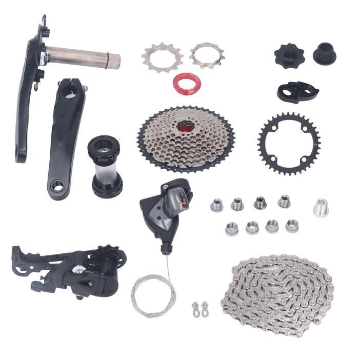 Groupe Transmission VTT 1x10 Vitesses - Cassette 11-50T, Pédalier, Dérailleur, Chaîne